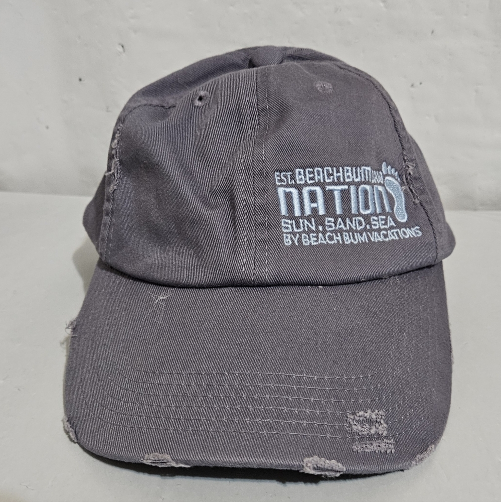 Beach Bum Nation 2000 Gray Cap Hat Snapback